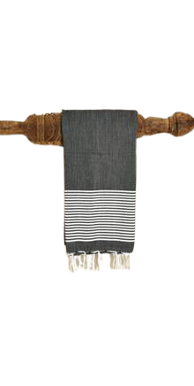 Fouta plate Noir & Blanc