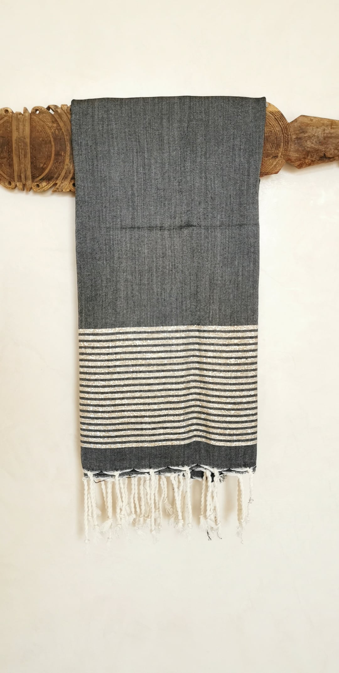 Fouta plate Noir & Blanc