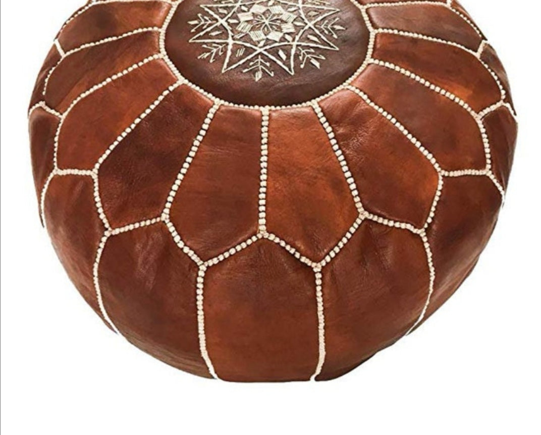 Pouf Rond Cuir