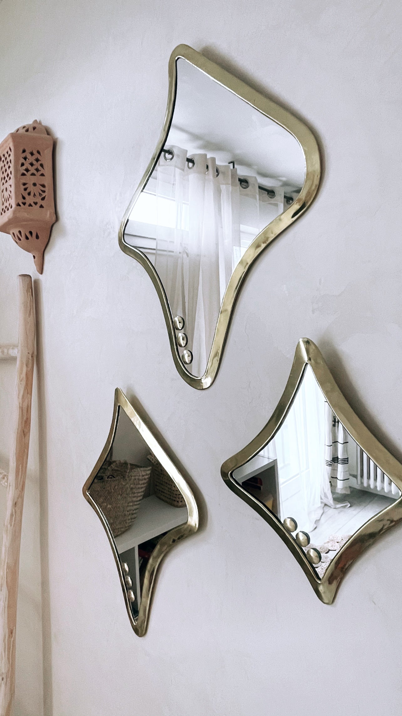 Trio Miroir en cuivre