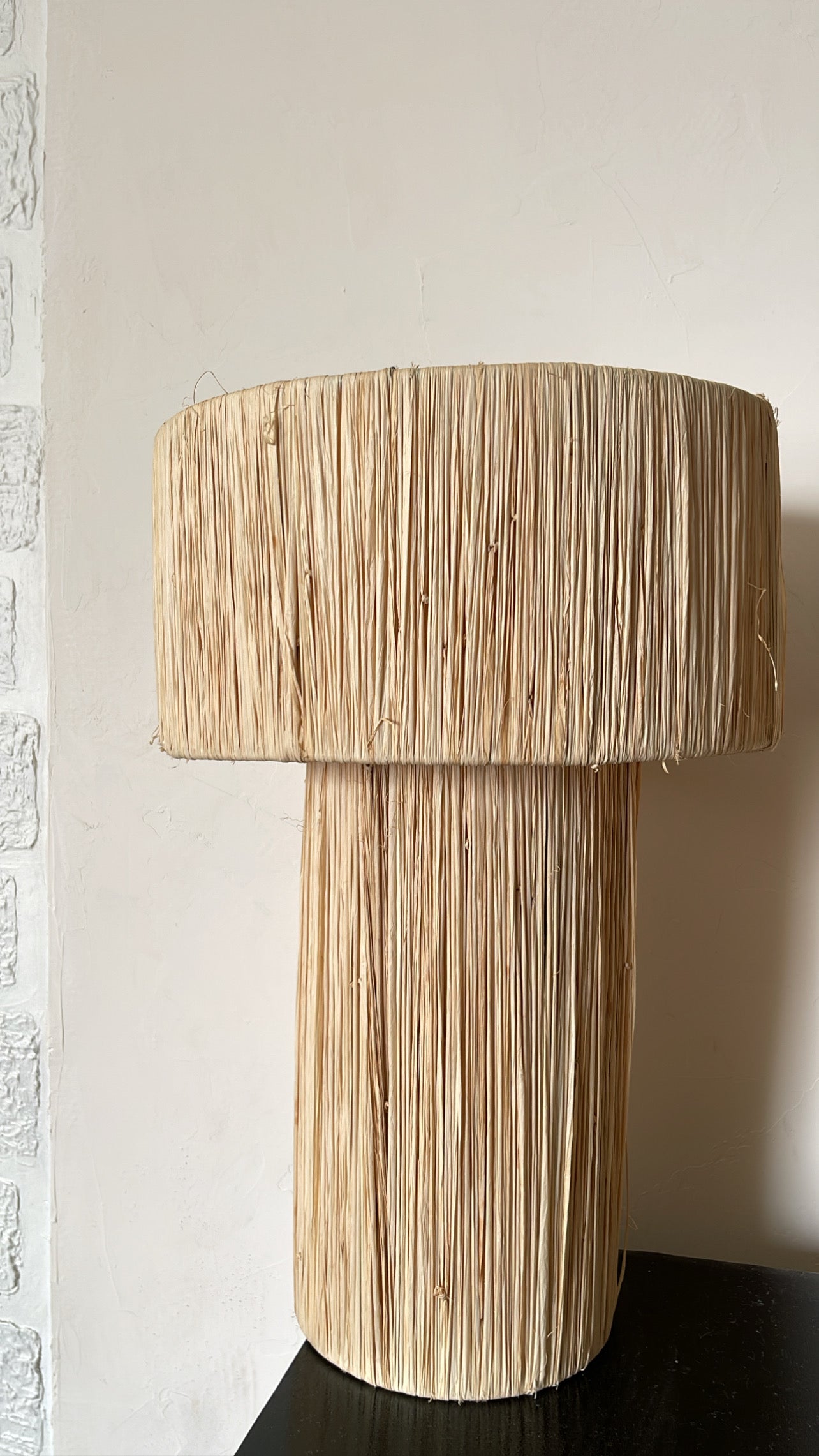 Lampe en raphia Téh