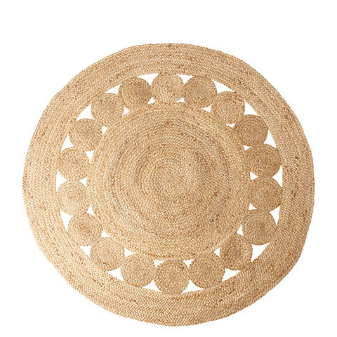 Tapis fleur de jute