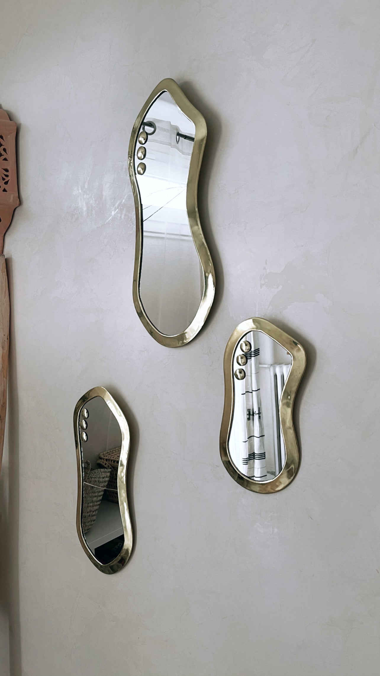 Trio Miroir en cuivre