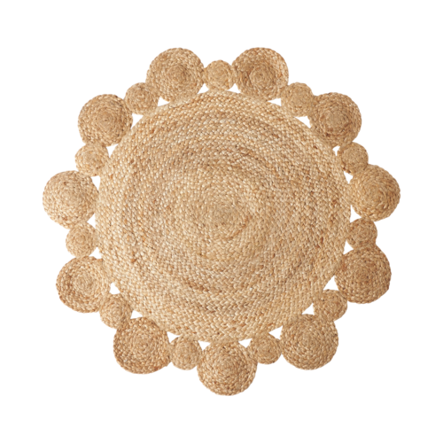 Tapis fleur de jute